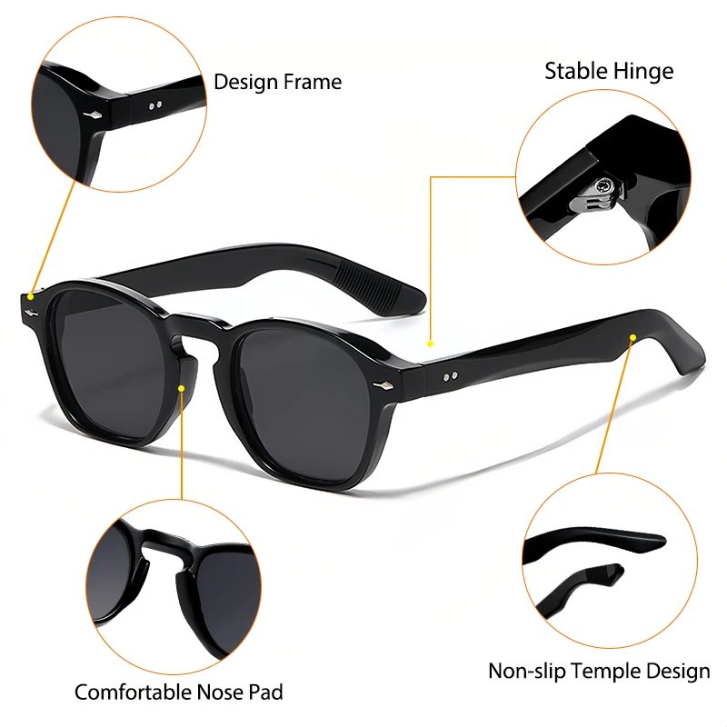CATERSIDE Mode männer Optische Sonnenbrille Runde Angepasst Rezept Sonnenbrille frauen Party Reise Dekoration Brillen – Detail 3