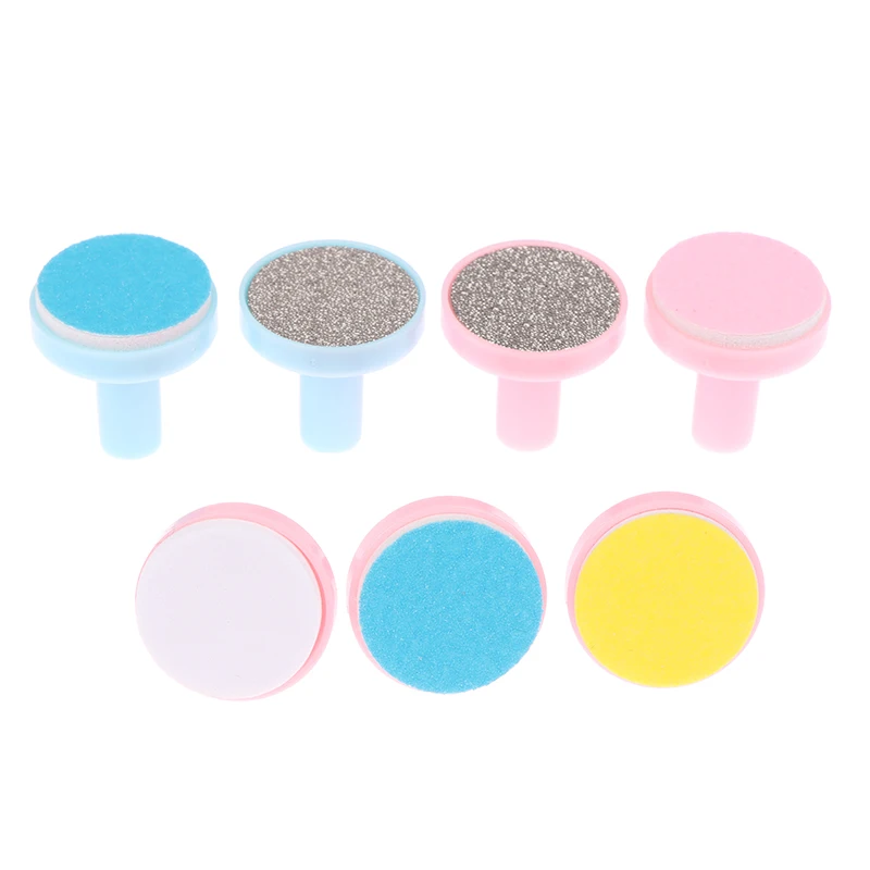 6 قطعة منصات ملف الطفل مسمار المتقلب استبدال رأس مطحنة وسادة كليبرز الكهربائية رؤساء القرص الصنفرة الرضع حديثي الولادة البولندية تو