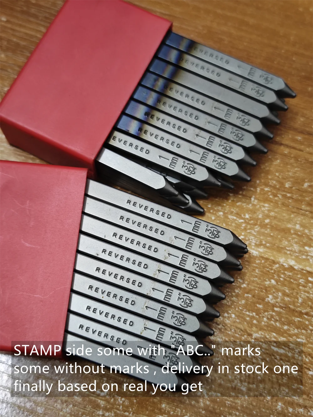 RCIDOS  YC  Reversed Steel stamp 1/1.5/2/2.5/3/4 MM Reverse Letters Standard Font style punch stamps alphabets(A-Z &) 27pcs/box