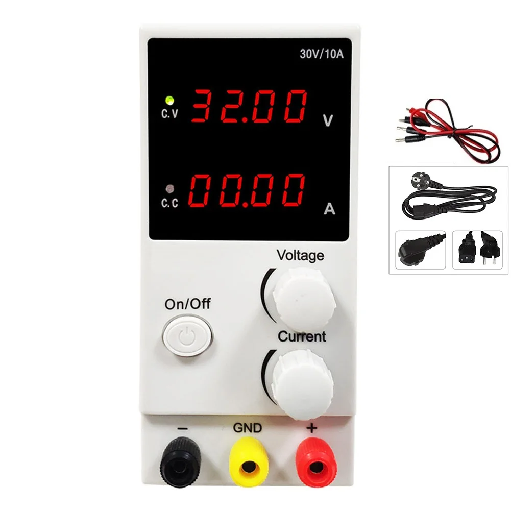 Temperature Controlled Power Supply DC Power Supply LED Digital Display DC Power Supply 0-30V Output 0.1A Resolution
