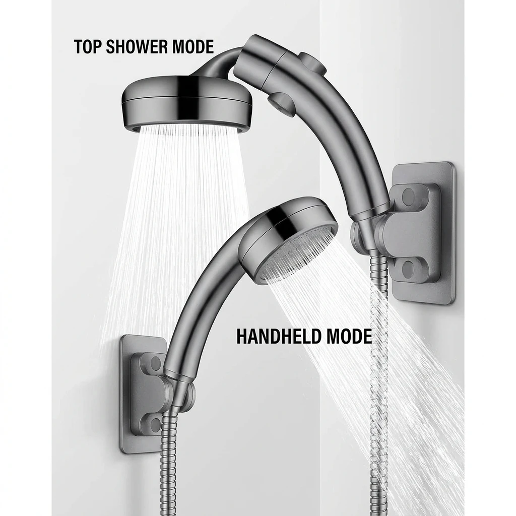 Dual Modes Oscillating Shower Head - One Device Endless Refreshment for Home Hygiene And Comfort