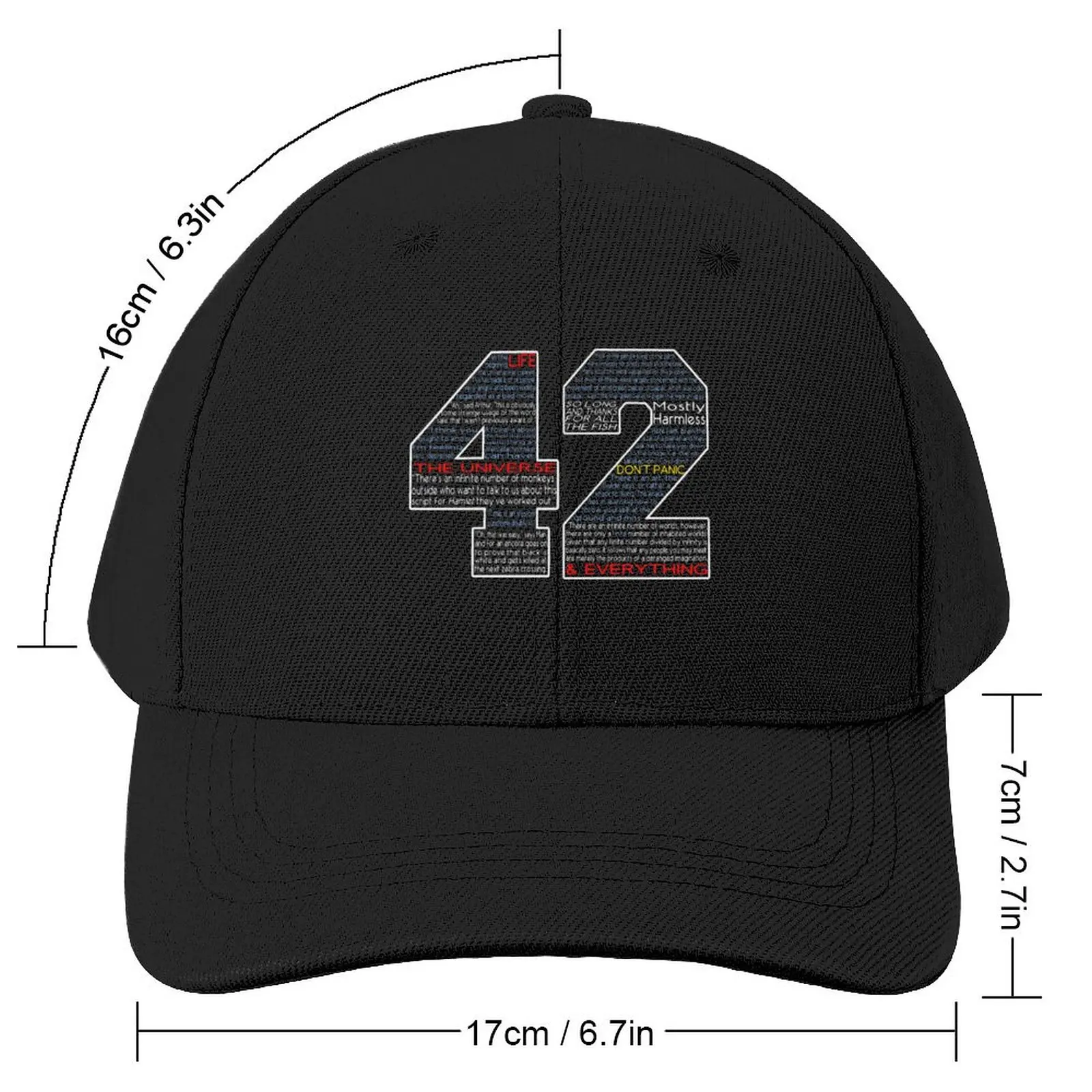 42 The Answer To Life The Universe And Everything Baseball Cap Snap Back Hat Sunscreen sun hat Cap For Women Men's