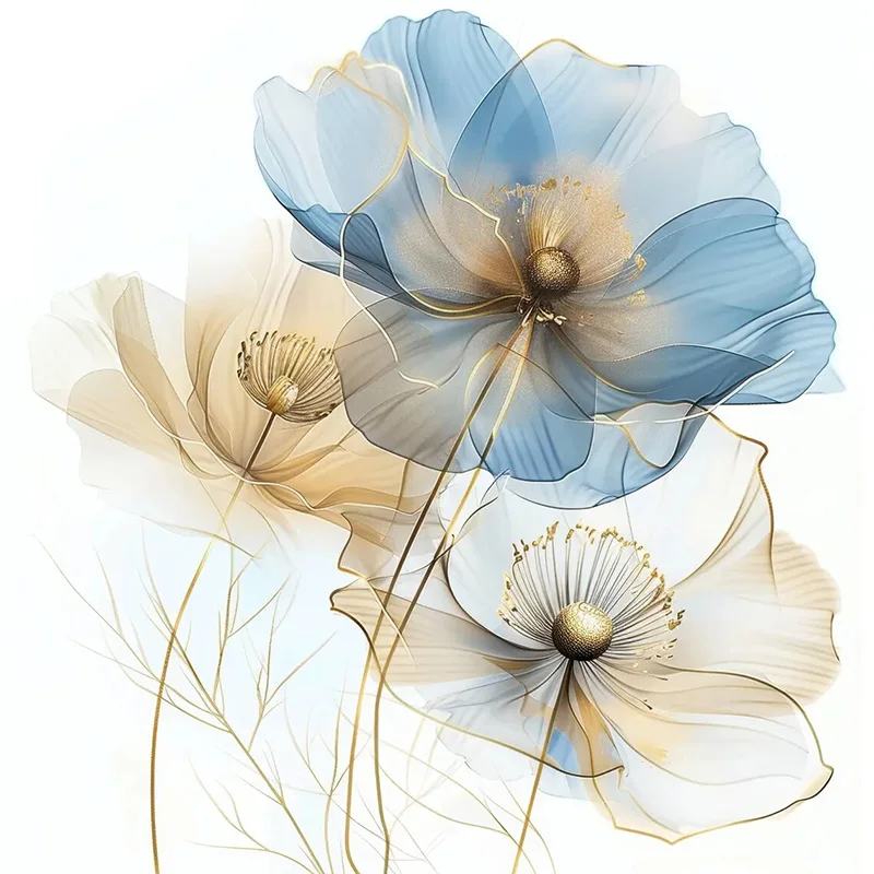 

Watercolor Abstract Flowers Toilet Stickers Decoration for Living Room, Wall, Bedroom, and Home Decor Car Decals Self-Adhesive