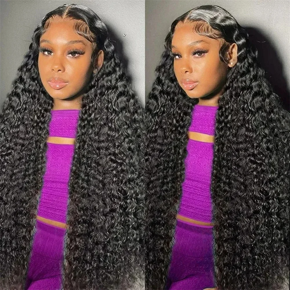 13x4 Deep Wave HD Lace Frontal Wig 36 Inch 13x6 Transparent Lace Front Human Hair Wigs For Women Brazilian 4X4 Lace Closure Wig