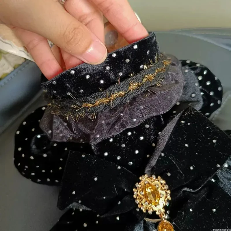 فستان كلب أليف - ملابس عصرية مخملية باللون الأسود والذهبي، ملابس تشيهواهوا اللطيفة والكلاب الصغيرة المطبوعة على الطراز البناتي، ملابس Mascotas Mascotas #2