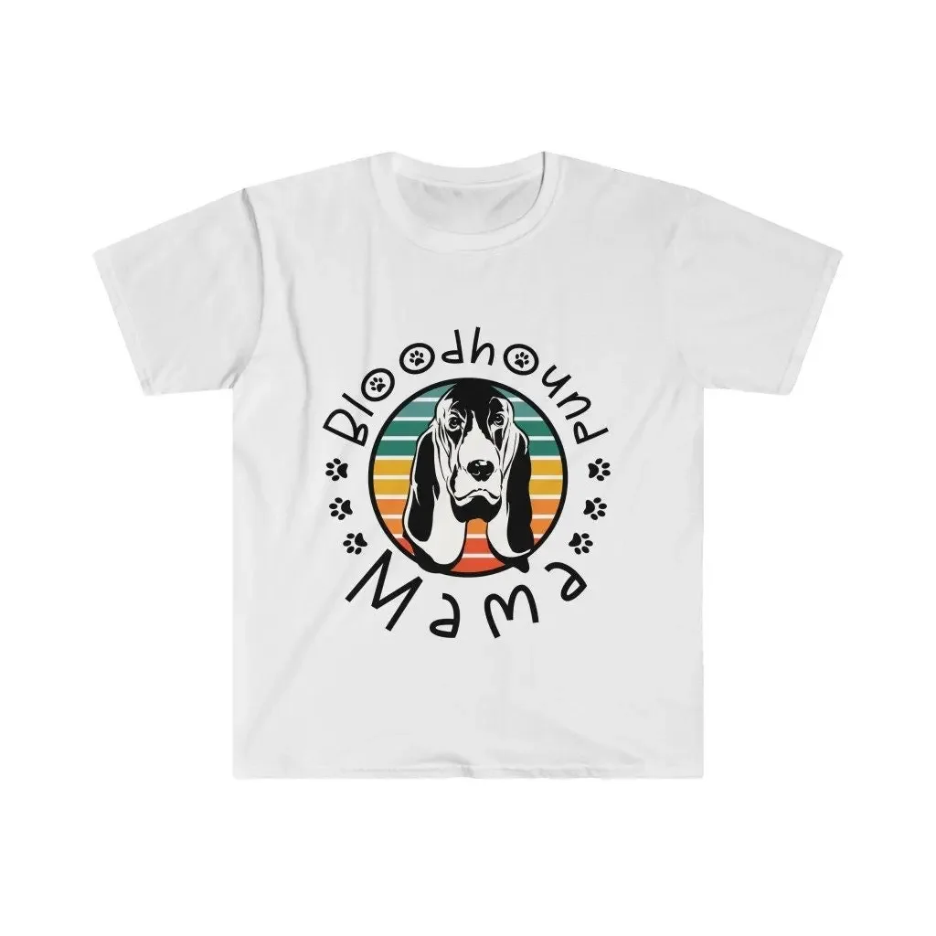 Bloodhound Mama Dog Mom Lover T Shirt
