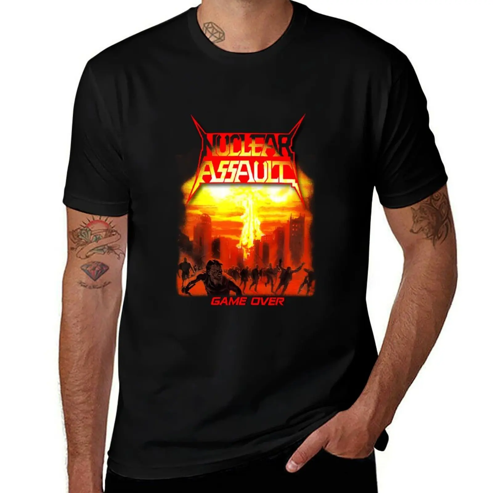Nuclear Assault - Game Over Classic Old School US Thrash Metal T-Shirt t shirts with prints T-Shirt