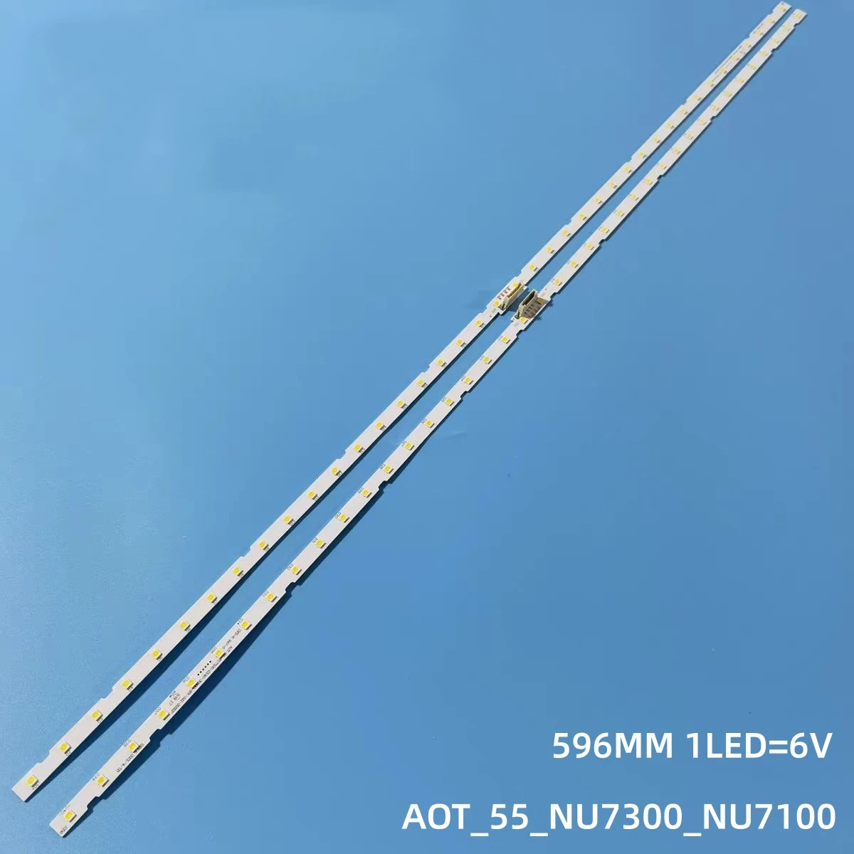 2 unids/lote tira de LED para iluminación trasera para Samusng 55NU7100 UE55NU7300 UE55NU7100 UE55NU7105 AOT_55_NU7300_NU7100 BN96-45913A BN61-15485A