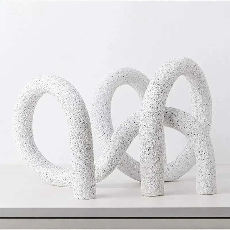 Irregular Knot Line Statue Resin Crafts Abstract Artwork Desk Decoration Creative Twisted Knot Sculpture Room Aesthetics Decor