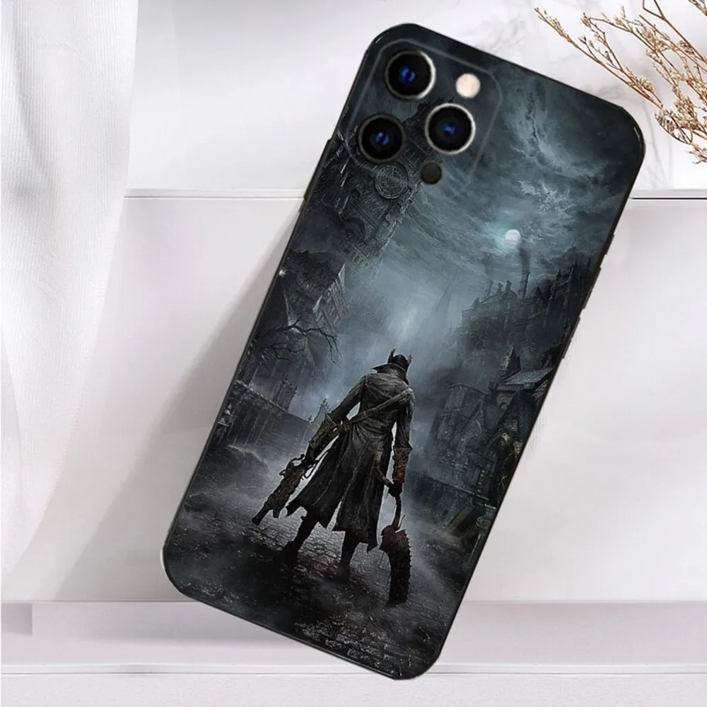 G-Game B-Bloodborne Phone Case For iPhone 16,15,14,13,12,11 Plus,Pro Max,XS,X,XR,SE,Mini,8,7 Soft Silicone Black Cover