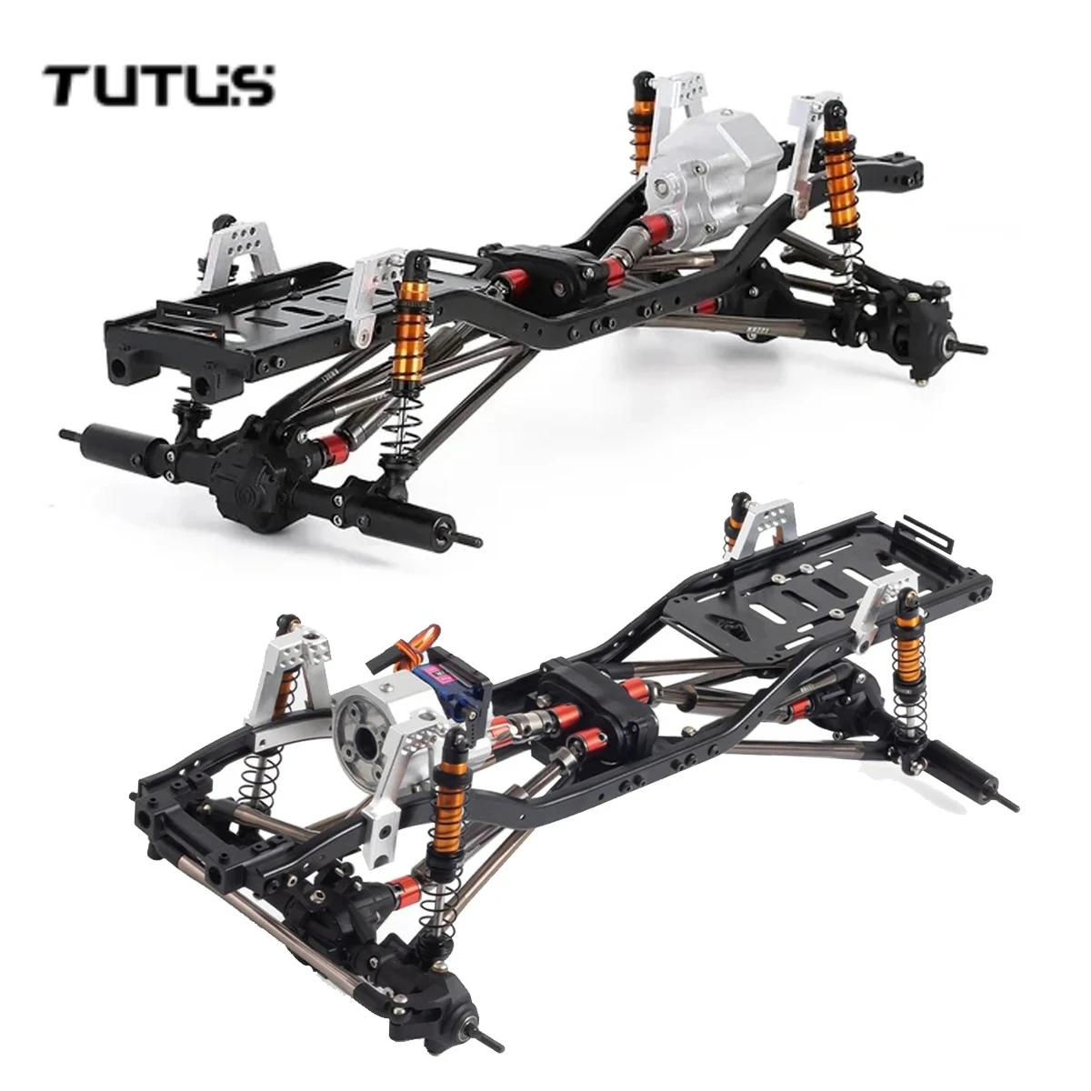 Aluminum Alloy Frame For 2 Speed Transmission Crawler 1/10 RC Axial Single Frame Crawler Axial SCX10 II 90046 EX86100 Car Part