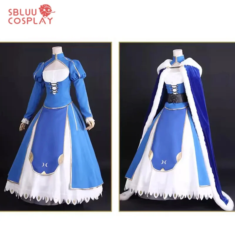 SN55SBluuCosplay أنيمي FGO Altria Pendragon Sabre أزياء تنكرية فستان موحد للهالوين مصنوع حسب الطلب $5Q@1