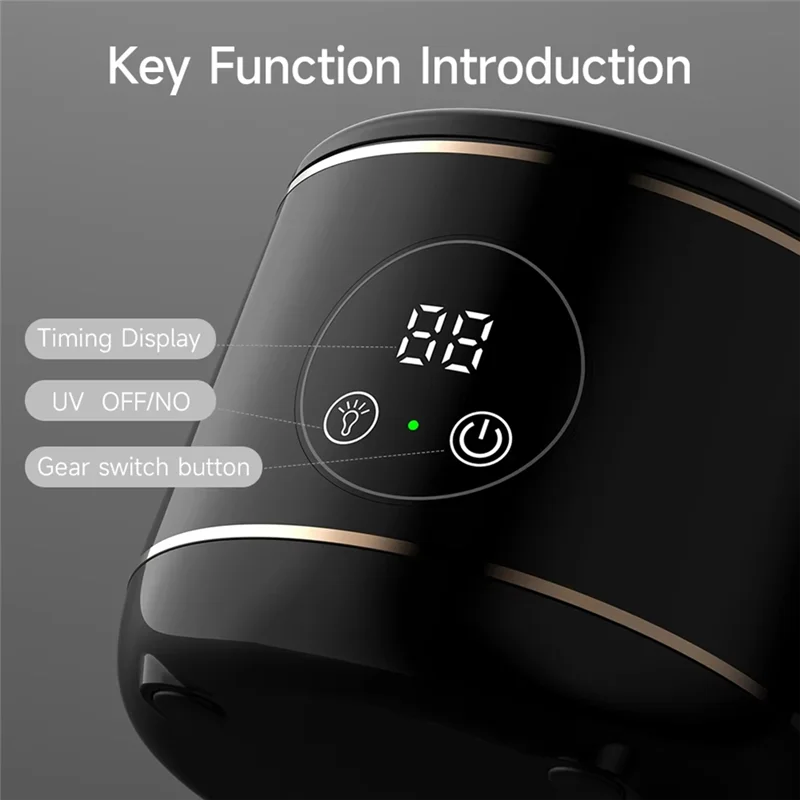 B58B-Uv Ultrasonic Holder Cleaner Ultrasonic Uv Denture Cleaner Black Uv Denture Cleaner US Plug