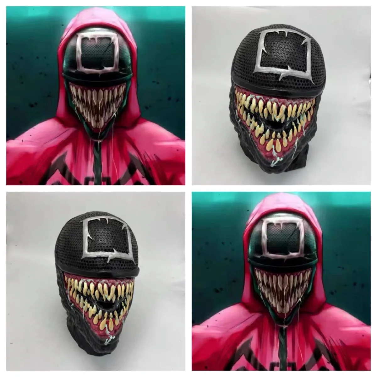 

Horror Halloween Mask Venom Cosplay Masks with Long Tongue Full Head Latex Mask Haunted house Props Party Supplies Unisex