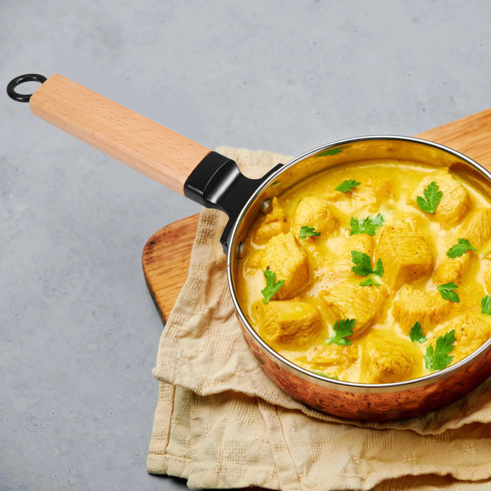 

Natural Wood Pot Handle Replacement Solid Hardwood Cooking Pan Handle for Frying Pans Sauce Pots Ergonomic Heat Resistant