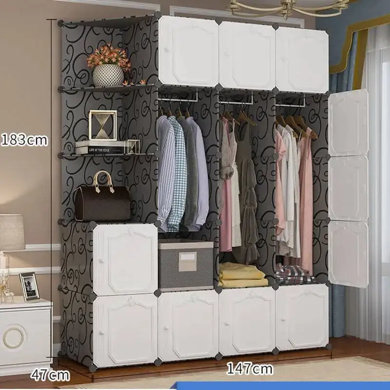 خزانة تخزين خزانة الملابس المنظم أقسام غرفة النوم خزانة الرف بسيط الشمال الساعات الصغيرة Armario الأثاث العصري #5
