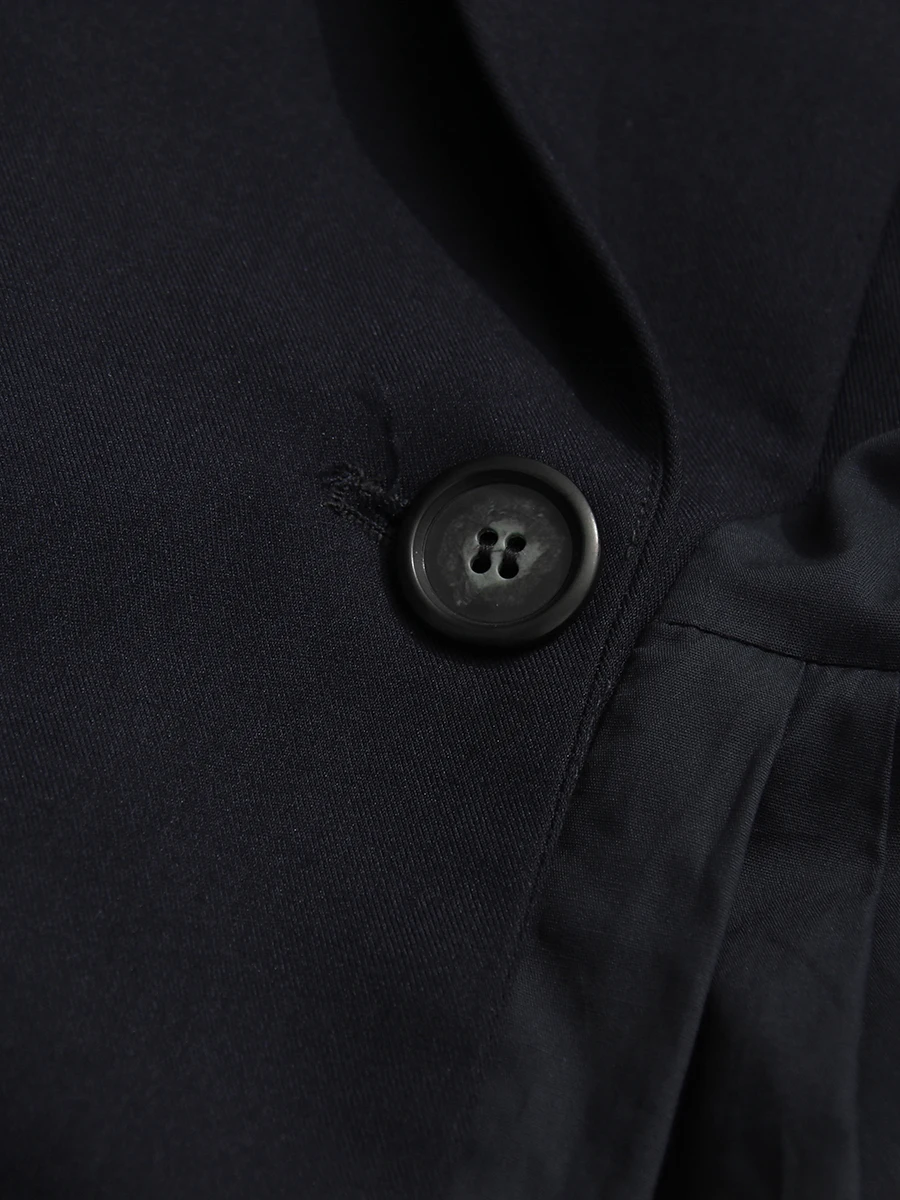 TWOTWINSTYLE Fashion Spliced Folds Design Sense Trenchs for Women Lapel Long Sleeves Patchwork Double Breasted Trench Female New