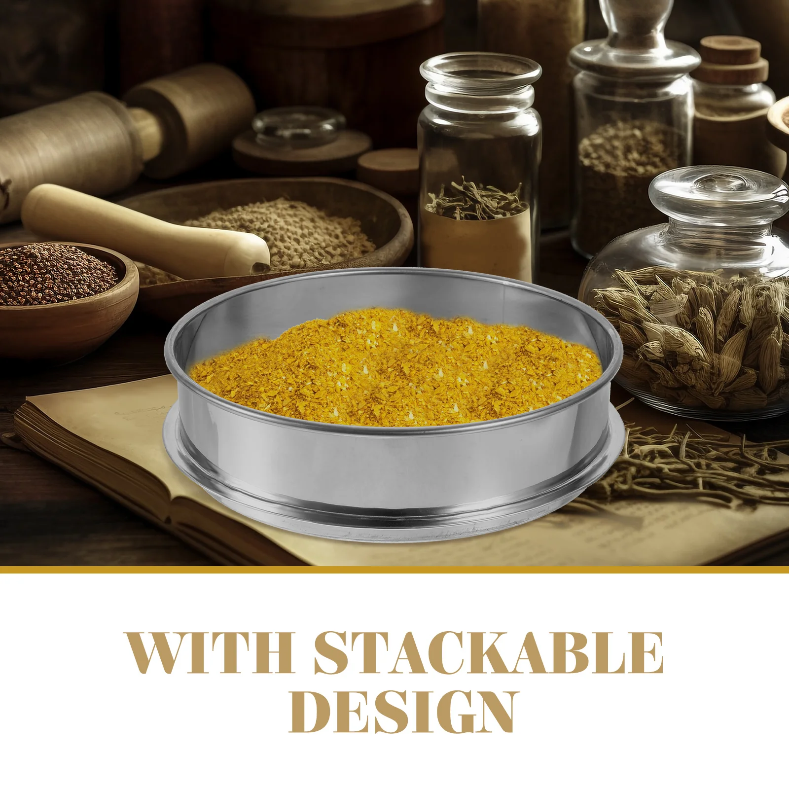 

1Pcs Stainless Steel Pollen Extractor 20Cm Diameter Super Fine Holes for Sifting Herb Resin Metal Food Medicine Efficiently