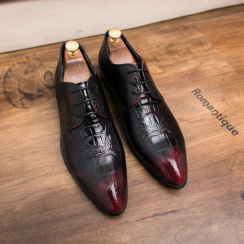 Handcrafted Mens  Oxford Shoes Genuine Calfskin Leather Brogue Dress Shoes Classic Business Formal Shoes Man