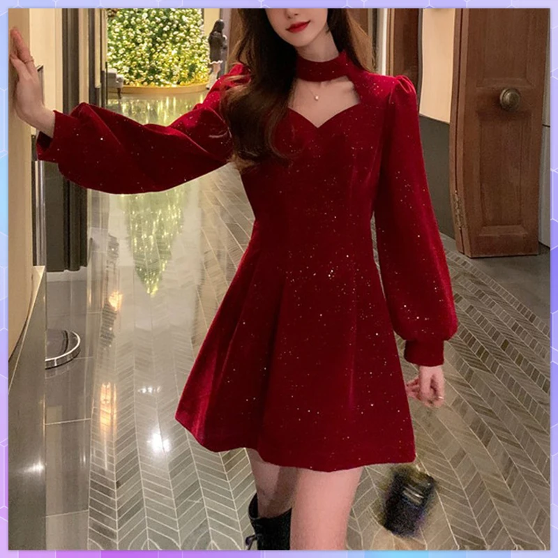 red short dress Just A Girl Mini Dress Dark Red
