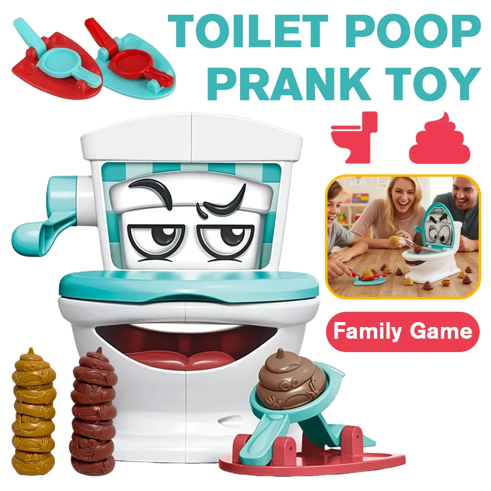 

Prank Poop Toilet Launcher Toy Set, Fun Launching Shooting Game, Interactive Board Game for Adults, Funny Toy& Birthday Gift