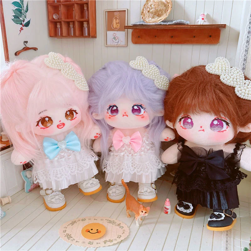 

20CM Baby Doll Clothes Cute Plush Dolls Black Suit Idol Doll Clothes Suit Toy Clothing Dolls Accessories without Dolls