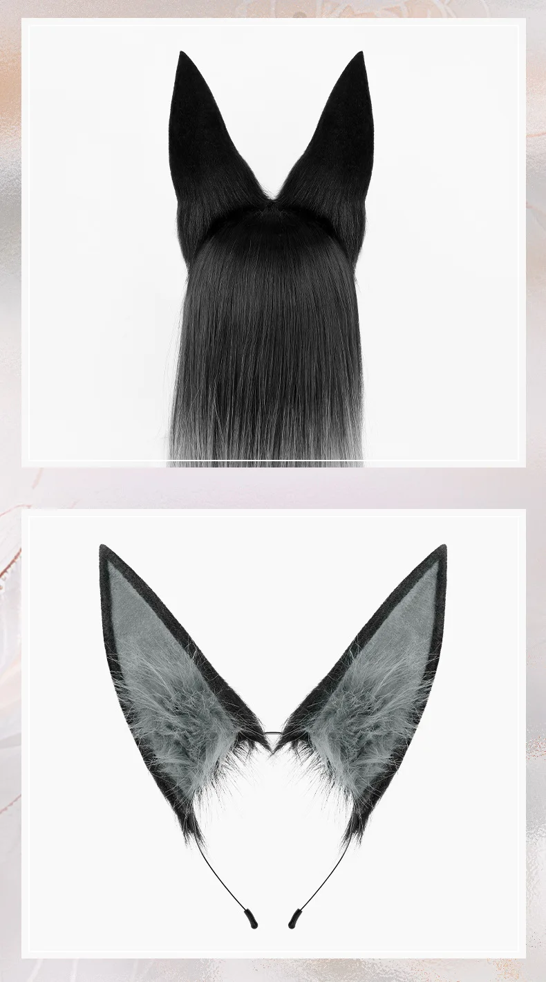 Archi trabajo hecho a mano Zenless Zone Zero Hoshimi Miyabi diadema peluda orejas de felpa sombreros Animal Fursuit Cosplay accesorios de rendimiento