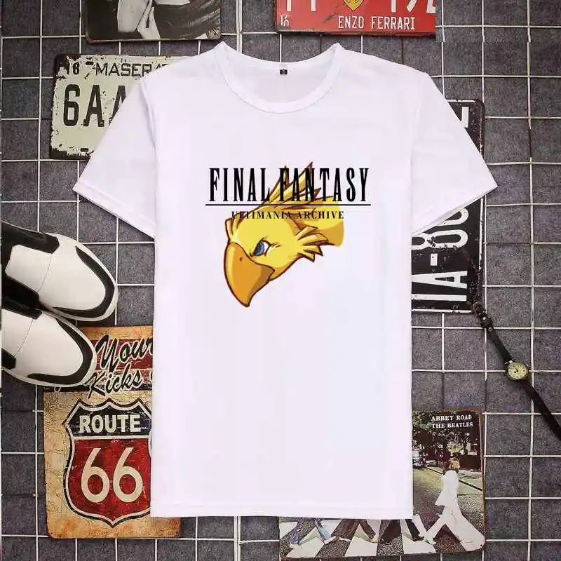 Mercenary Final Fantasy Chocobo Graphic Tshirts Men Cloud VII FF7 Video Game Strife Shinra Soldier Streetwear T Shirt