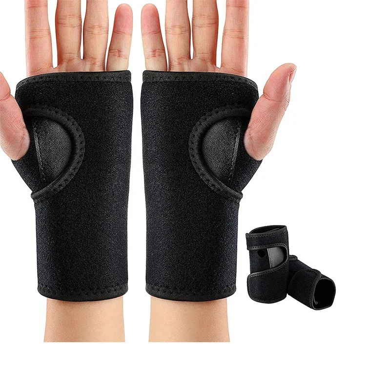 

1Pc/1Pair Black Breathable Comfortable Adjustable Carpal Tunnel Reversible Wrist Pain Relief Strap Brace for Men and Women