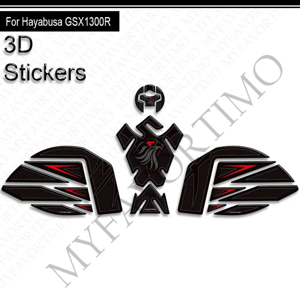 For Suzuki Hayabusa Motorcycle GSX1300R GSXR 1300 GSX 1300R 2022 - 2025 Tank Pad Side Grips Gas Fuel Oil Kit Knee Stickers