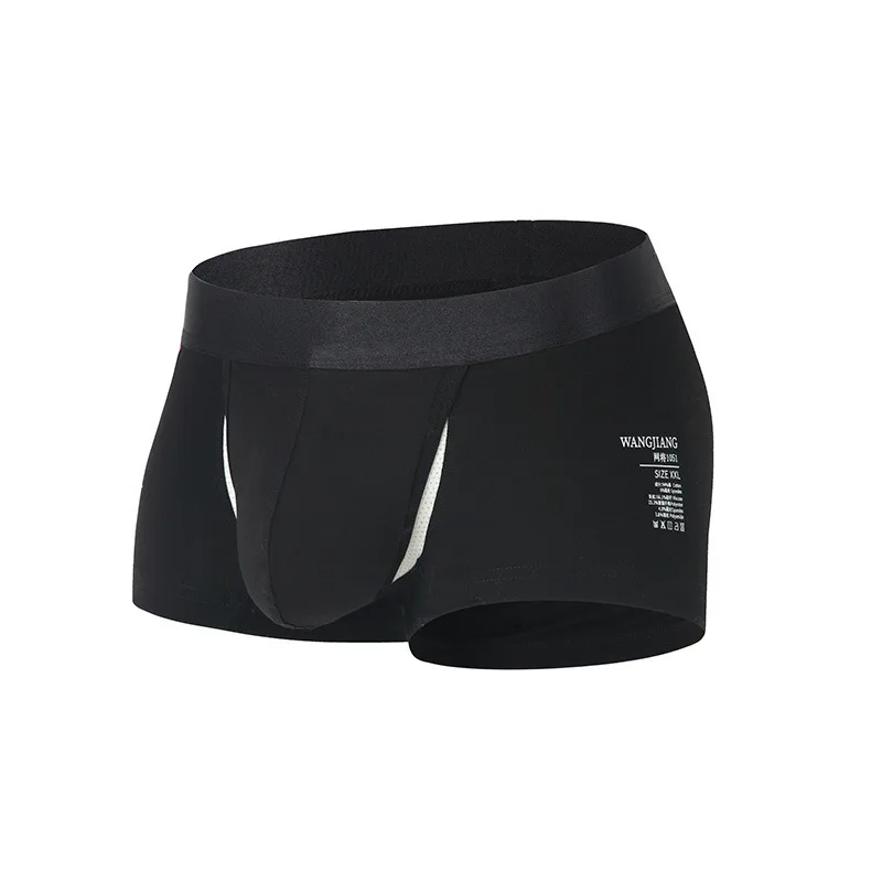 Boxer da uomo mutandine cotone U convesso intimo traspirante ragazzi adolescenti separazione proiettile Boxer mutande tronchi Slip Homme