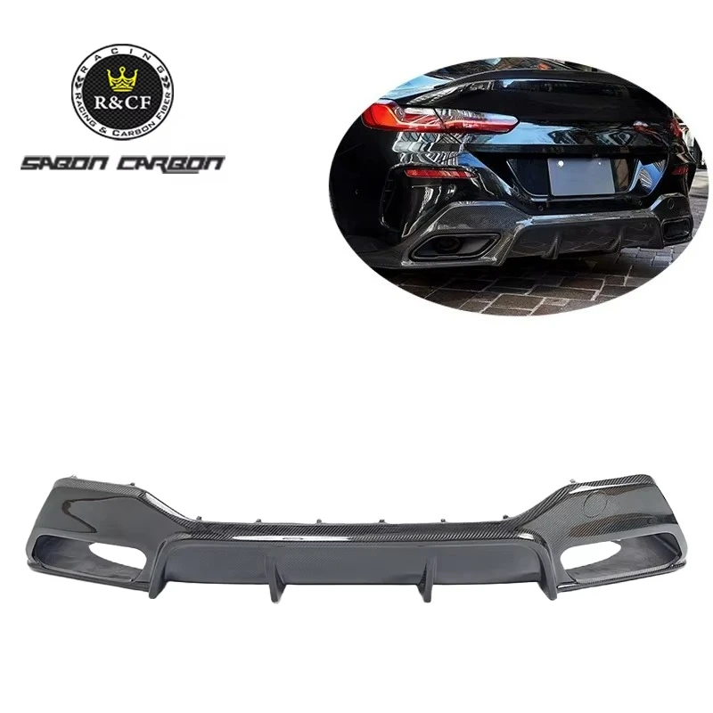 Customization 3DS Style Carbon Fiber Rear Diffuser Spoiler for BMW 8 SERIES G14 G15 G16 2019 up