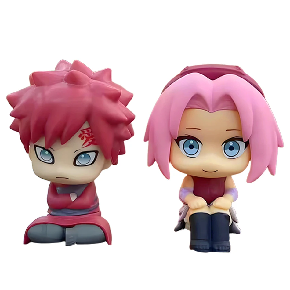 

Anime Naruto Cute Sakura Haruno Gaara Sitting Posture Cartoon Action FigureModel PVC Kids Toys Car Decoration Gift