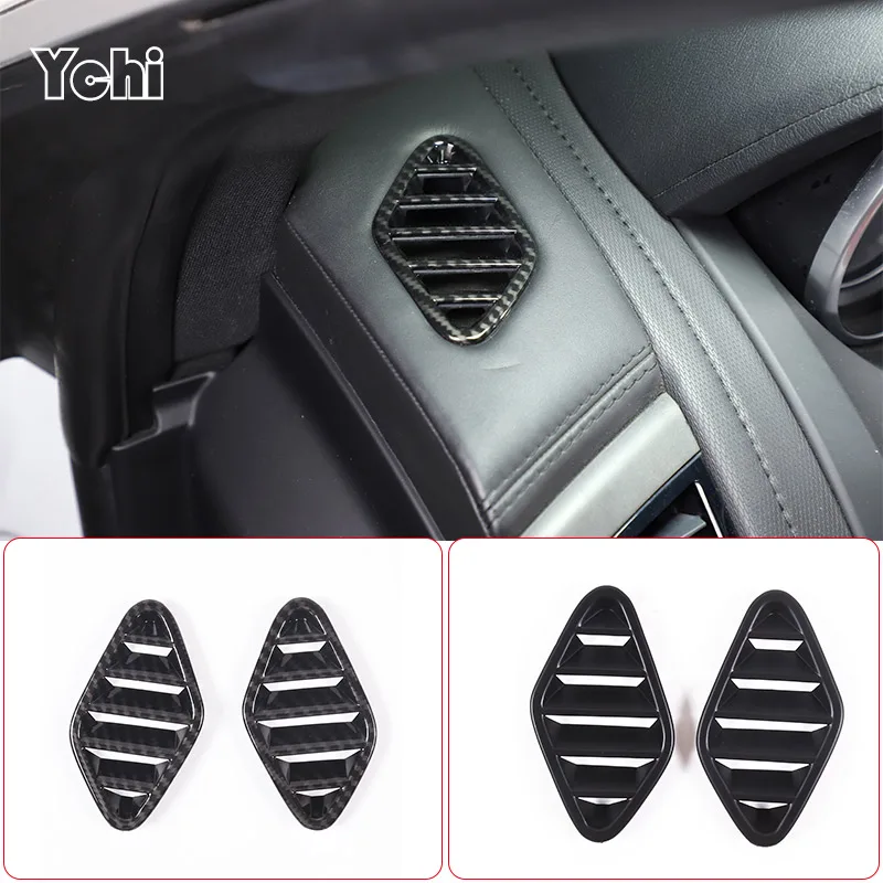 

ABS Carbon Fiber Car Dashboard Air Outlet Frame Decorative Sticker For Jaguar F-TYPE 2013-2022 Car Interior Accessories