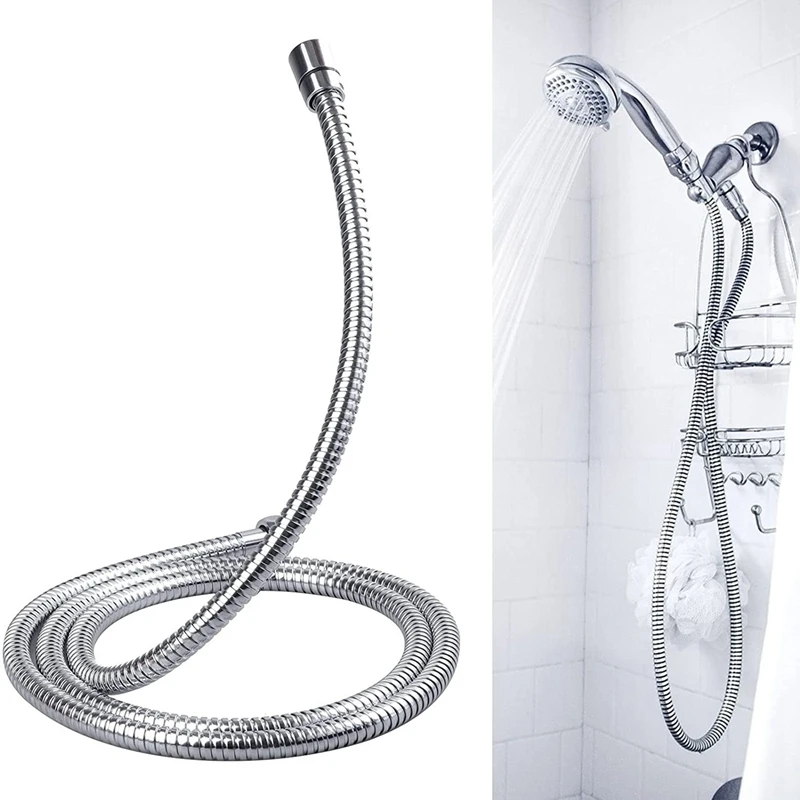 59 Inch Stainless Steel Shower Hose With Adjustable Shower Arm Holder Shower Head Holder For Wall Adjustable Shower Head