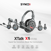 Synco Xtalk 2.4G Full-Duplex Single-Ear Remote Headset Wireless Intercom System for Film and Television Shooting Team Studio