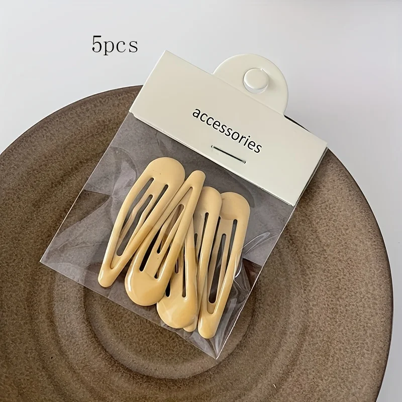 5 Stück süße, mädchenhafte, bunte Haarspangen mit Herz-Motiv, einfache, stilvolle Haarspangen für die Ponyseite, BB-Clips – Detail 11