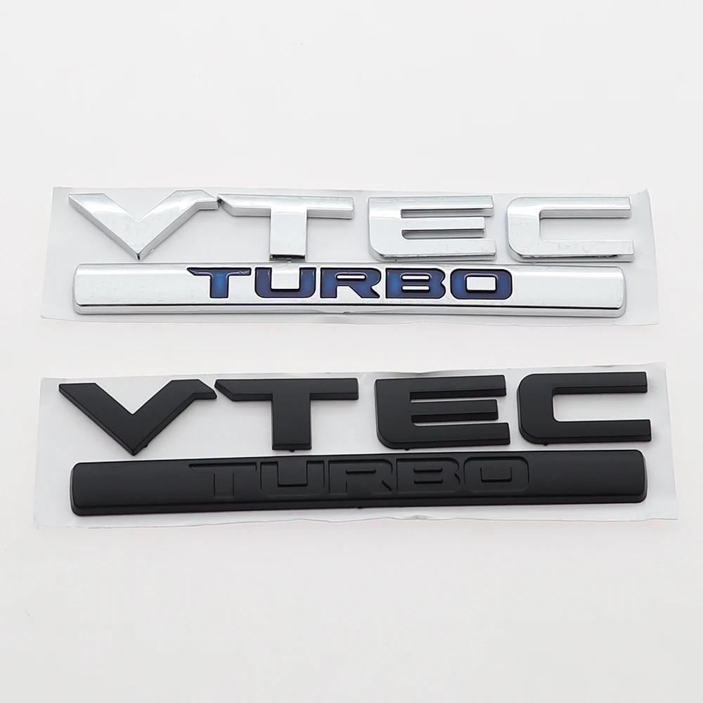 1PC 3D ABS VTEC TURBO Car Letter Logo Sticker Tail Decoration Badge Auto Rear Trunk Emblem Decal Accessories BT