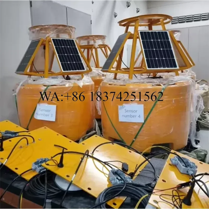 Wmwmnu Factory Customizable Polyethylene Smart Buoy Monitoring System with Solar Panels for Data Collection Marine Supplies