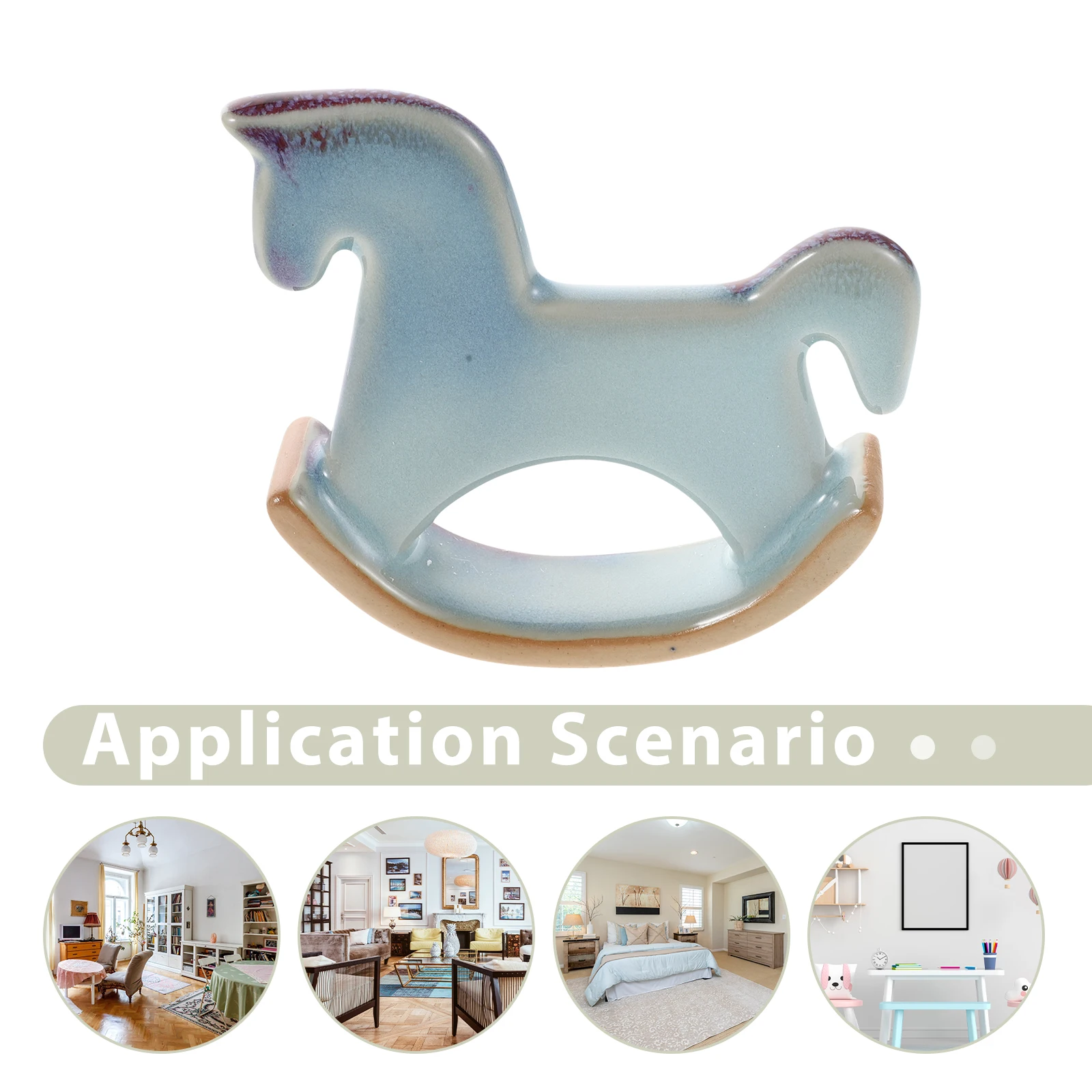 2026 Horse  Animal Sculpture Table Decor Horse Figurine For Desk Art Sculptures Ceramic Porcelain Horse Figurine Desk Collection