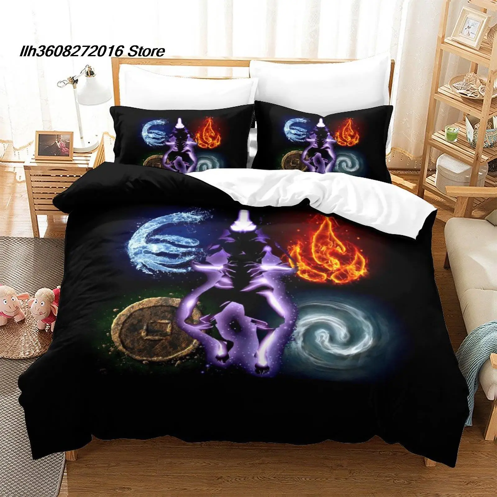 2025 Avatar the last airbender Bedding Set Single Twin Full Queen King Size Bed Set Aldult Kid Bedroom 3D Print Anime Bed Sheet