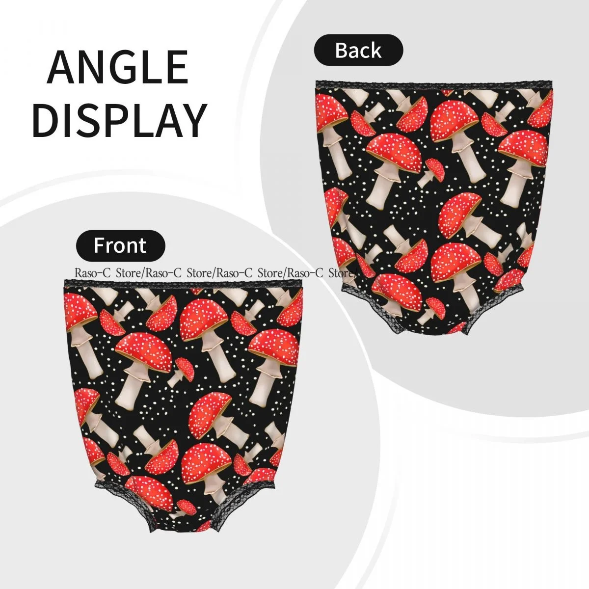 Party Funny Trick Granny Underwear Humorous Daily Wear Mushrooms Panties