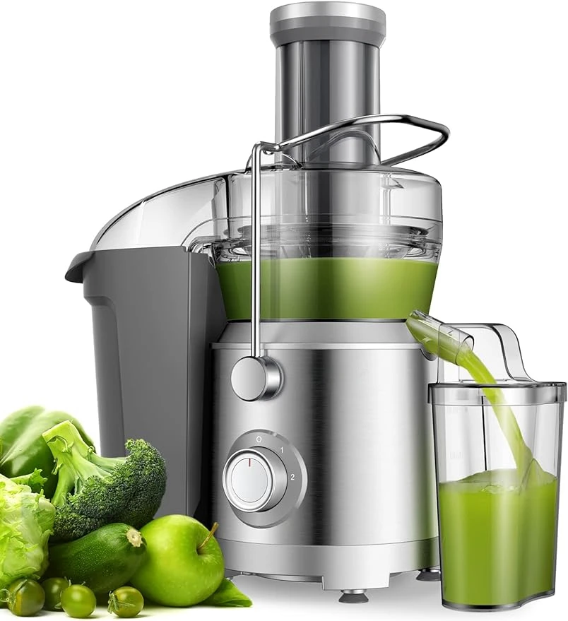 HAOYUNMA 1300W Juicer Machines Plus with Larger 3.2” Feed Chute, Titanium Enhanced Cut Disc Centrifugal Juice Extractor 2.0