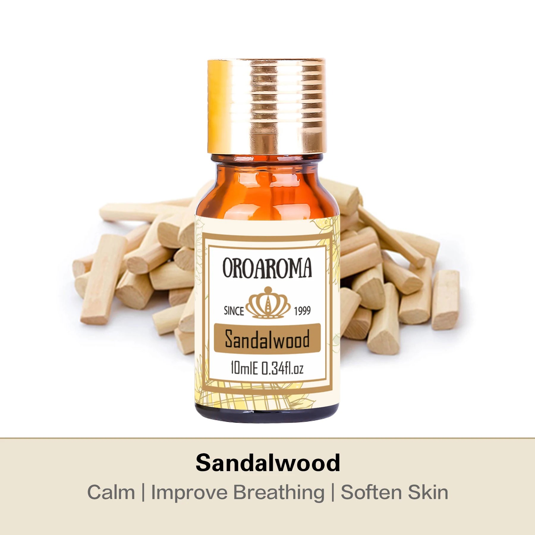 Oroaroma Natural Sandalwood Essential Oil Sore Throats Bronchitis Improv Urinary System Sexual Sandalwood Oil