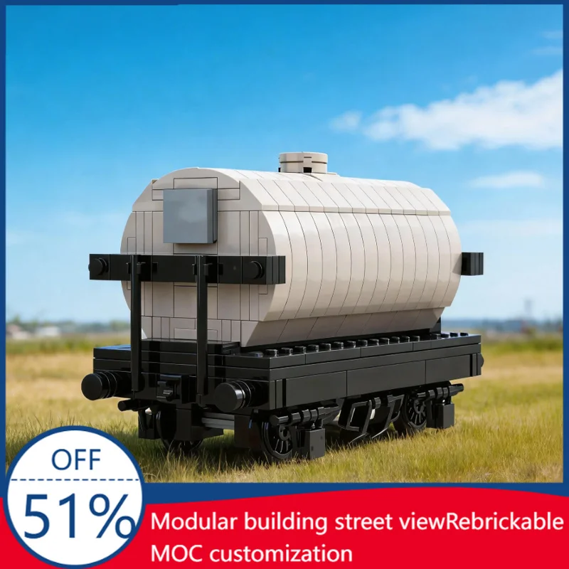 

NEW 330 PCS Troublesome Tanker 14-ton Rail-Mounted Mischievous Oil Tanker MOC Building Block Model DIY Puzzle Toys Children Gift