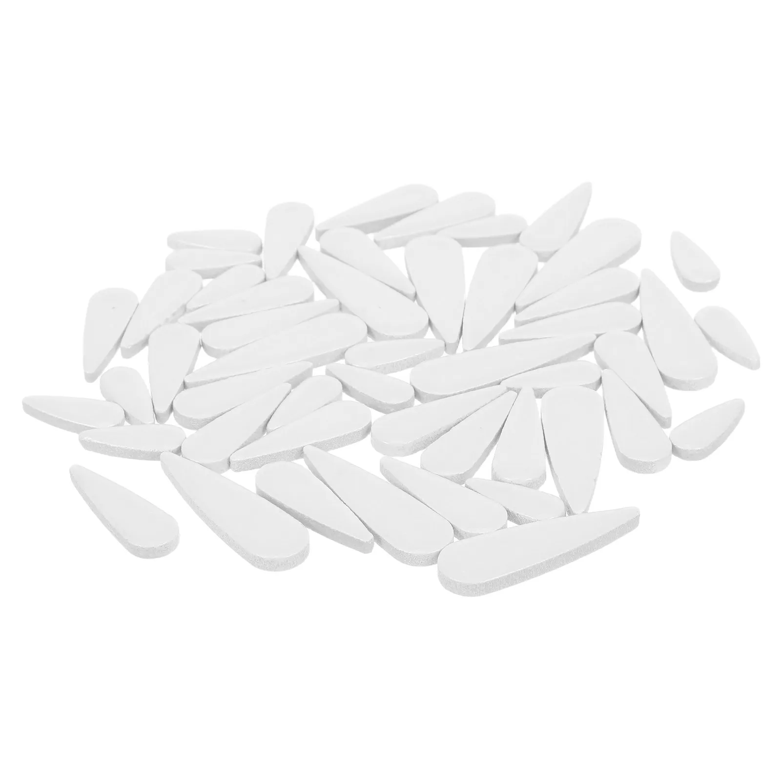 

Ceramic Tiles Raindrop Petal Design White Mosaic Craft For Diy Wall Garden Decor Outdoor Weather Resistant Art Pieces