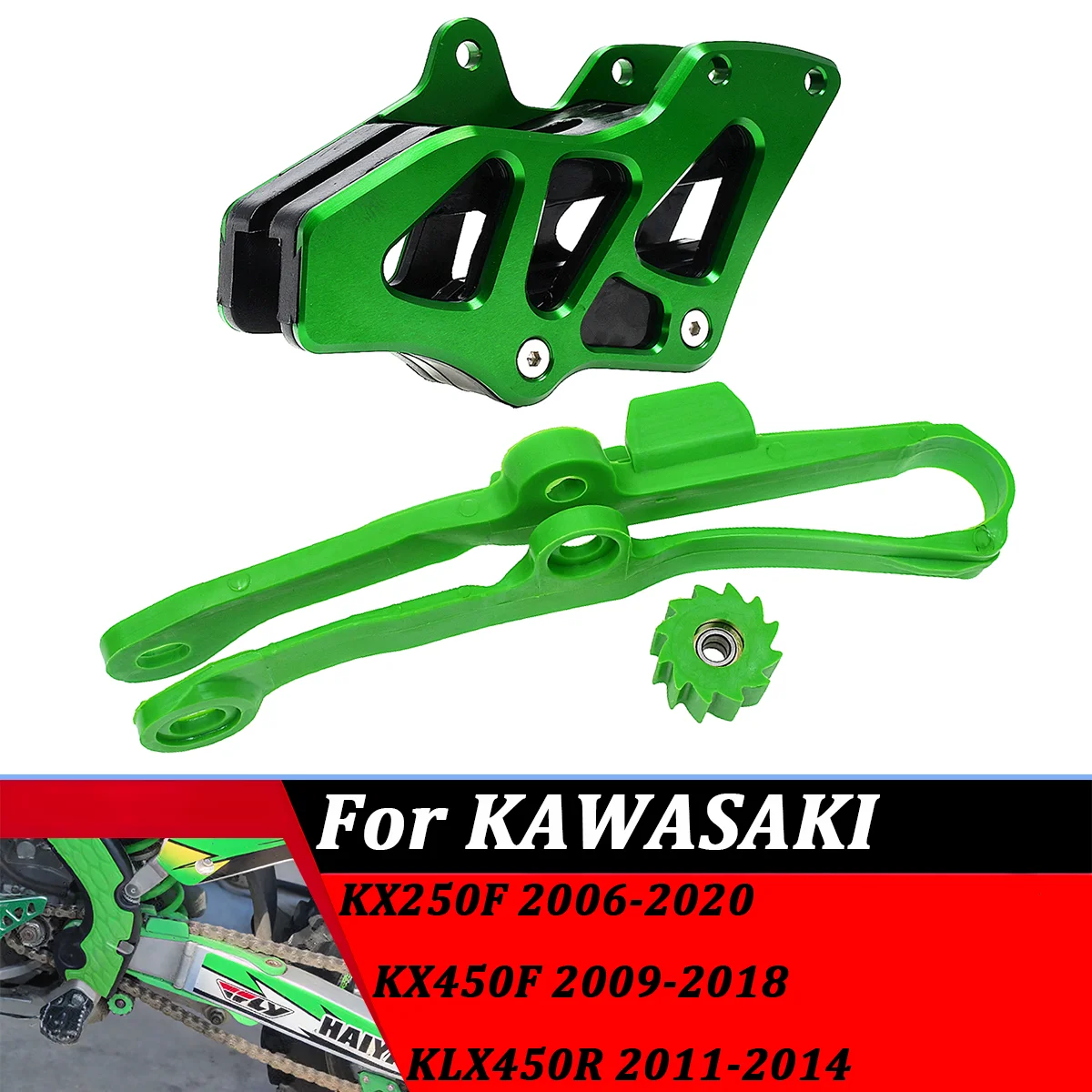 

For Kawasaki 2006-2020 KX250F KX450F KLX 450R KXF 250 450 Motocross Accessories Motorcycle Chain Guide Guard Cover Slider Roller