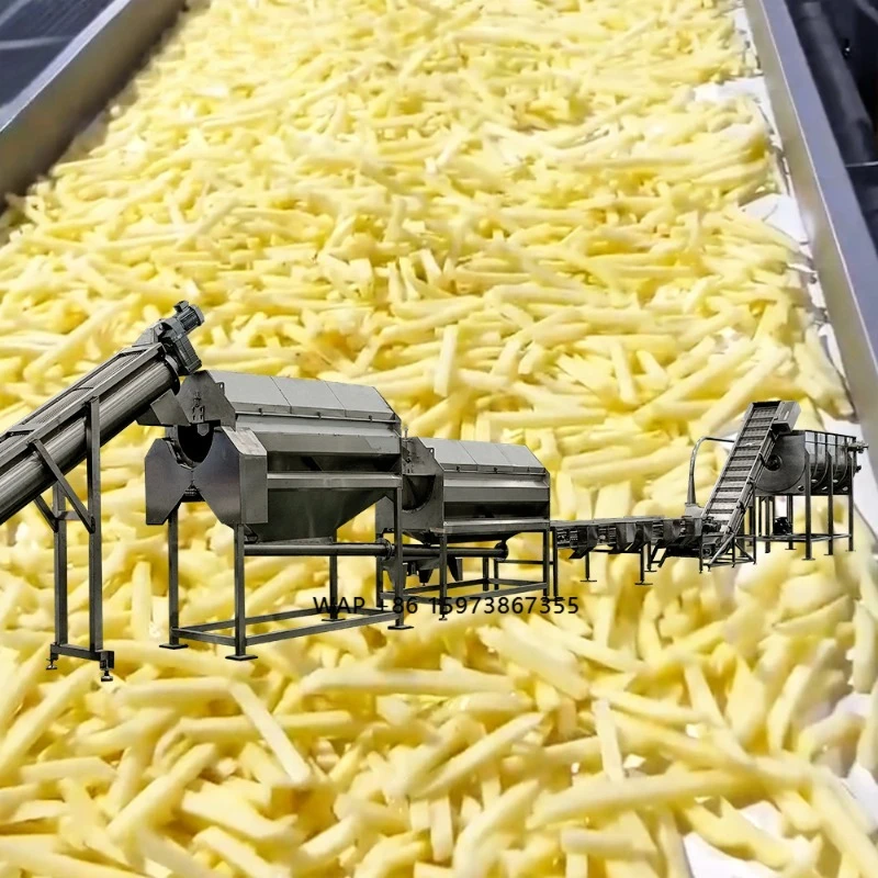 Fully Automatic Industrial Frozen French Fries Production Line Fresh Cassava Finger Potato Chips Making Machine Price