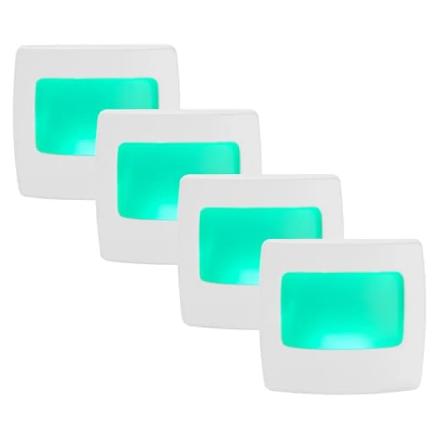 

Mini Green Always On LED Night Light - Ideal Plug-in Lighting for Bedrooms, Bathrooms, Kitchens,'Nursery, Hallways, Stairs or A