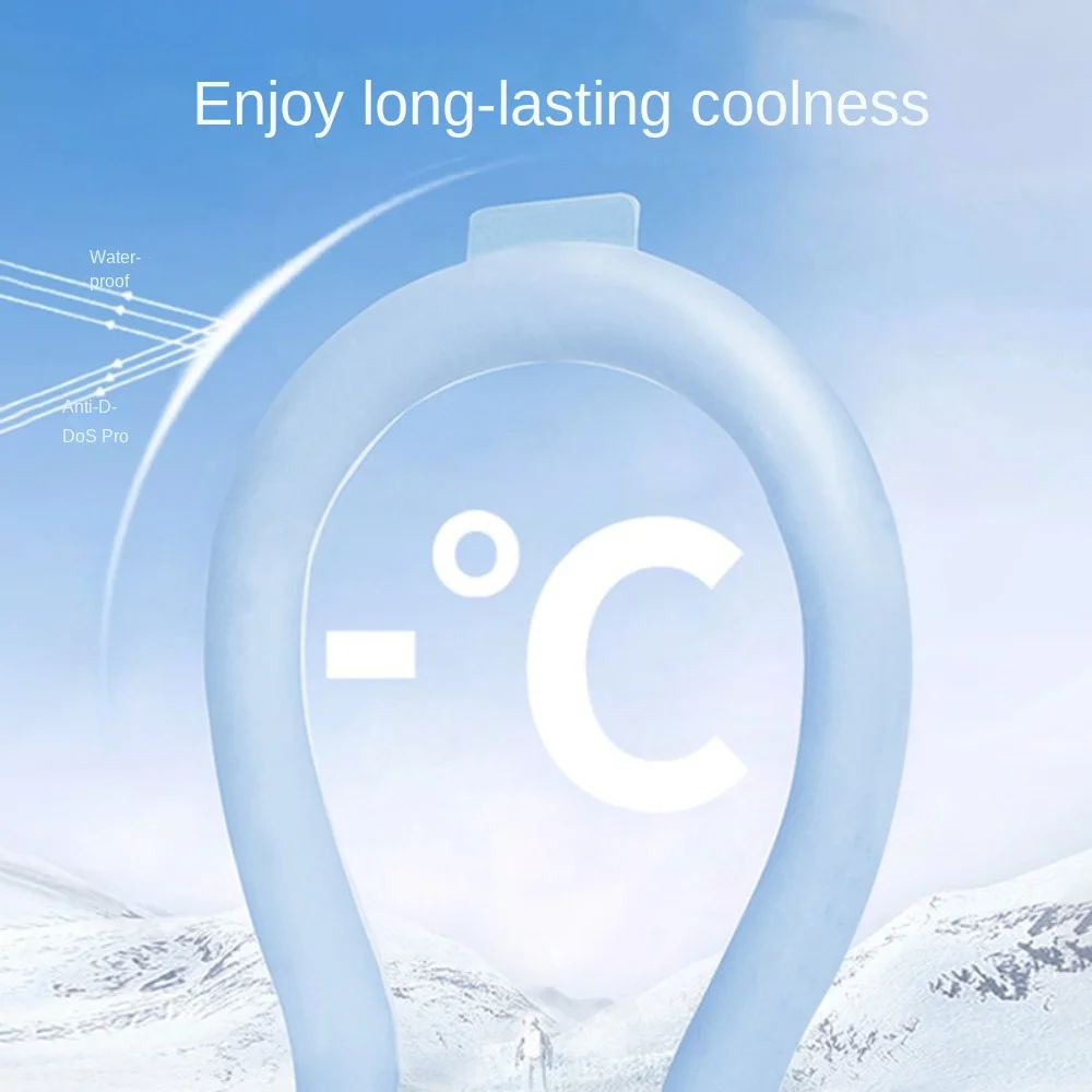 1/2Pcs Cool Tube Neck Cooling Ring Portable Summer Gadget Neck Cooler Collars Wearable Reusable Ice Cushion Pillow Cycling